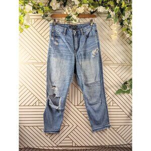 Abercrombie Fitch Women's Signature Collection Raw Hem Medium Wash Size 27 X 25